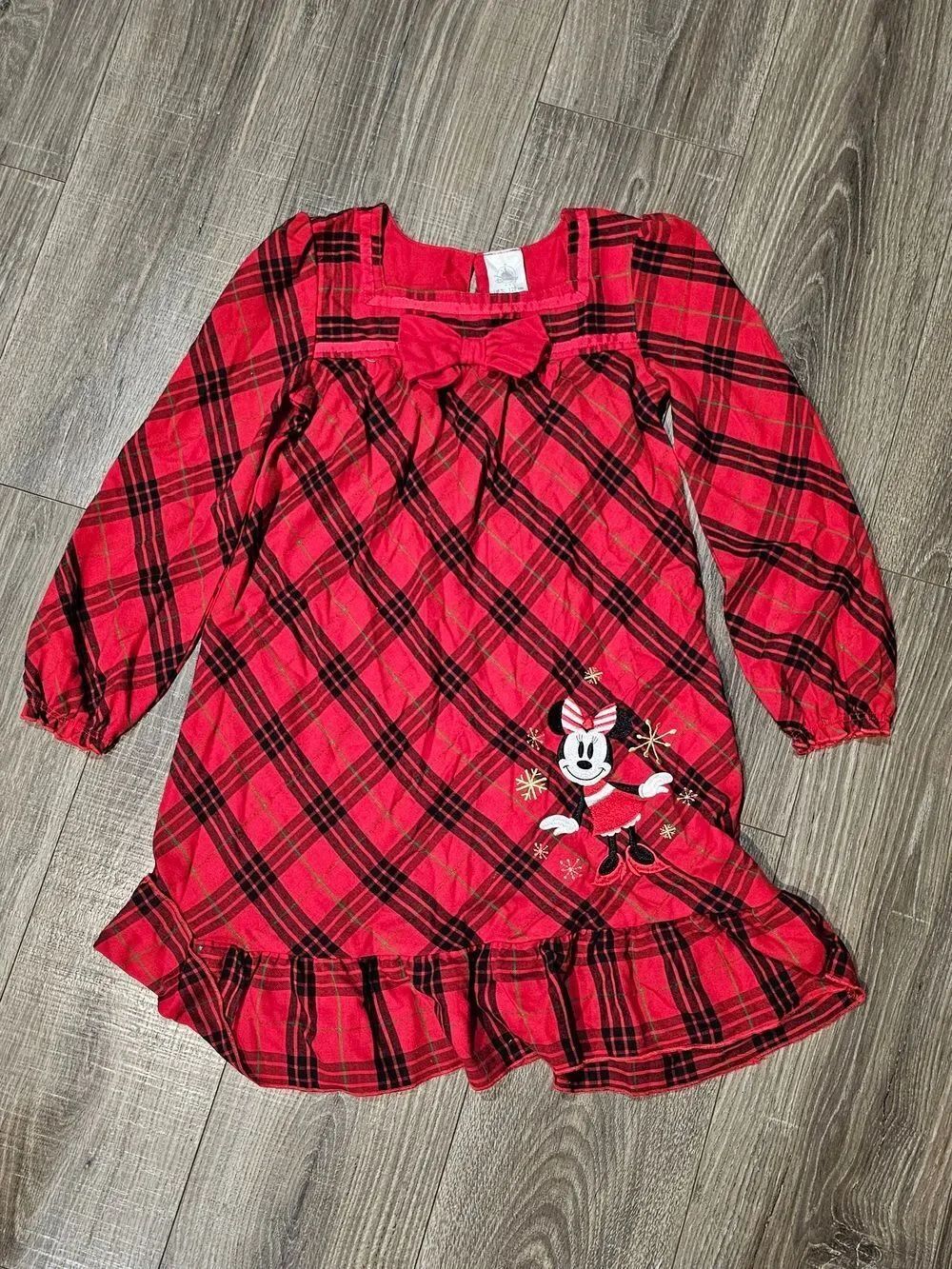 Disney Girls Holiday Dress Size 7/8 Minnie Accents